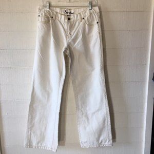 Womens Boden White Wide Leg Denim Pants SIZE 12R